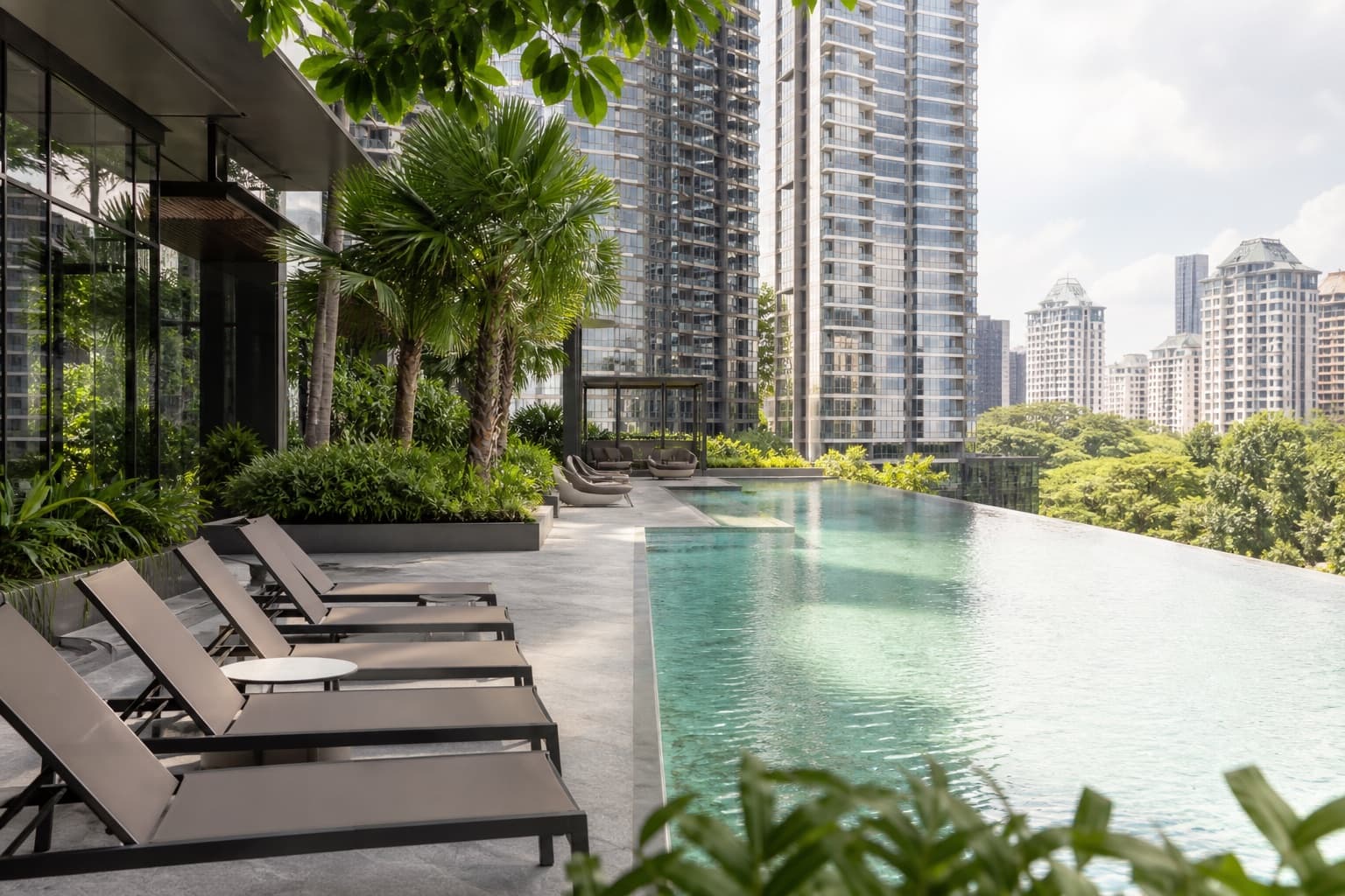 Marina Bay skyline waterfront view in Singapore