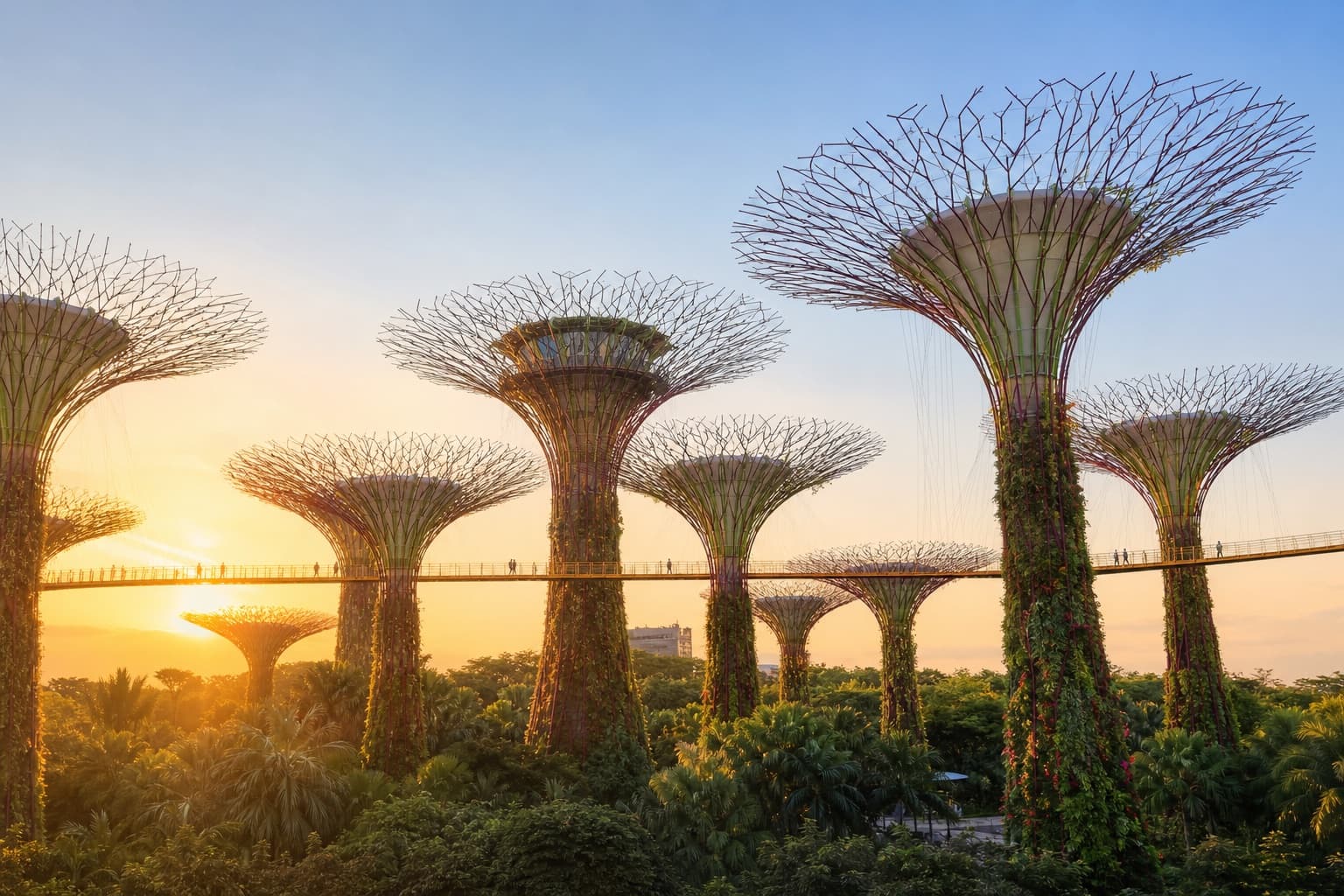 Marina Bay skyline waterfront view in Singapore